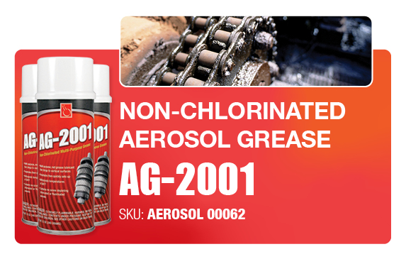 AG-2001 - Non-Chlorinated Aerosol Grease - Leaders in Lubrication - Top Rated Industrial Degreasers and Lubricants